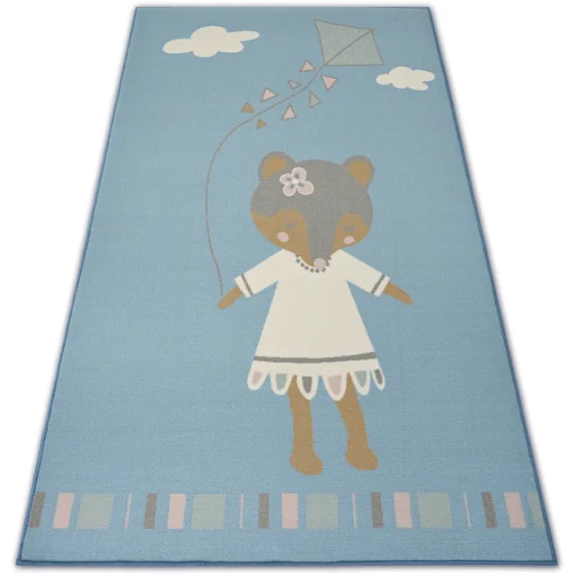 RUGSX Kleden Rugsx TAPIJT voor kinderen LOKO Muis blauw anti 120x170 cm