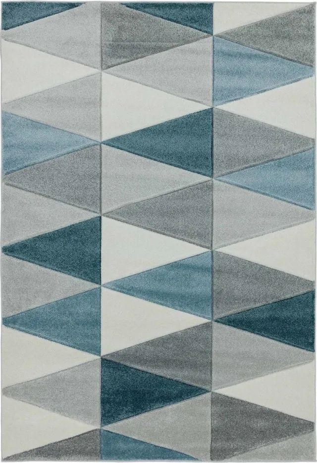 Eazy Living Easy Living - Sketch-Kite-Blue Vloerkleed - 160x230 - Rechthoek - Laagpolig Tapijt - Modern - Blauw, Grijs
