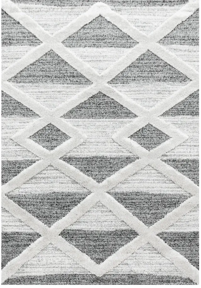 Dutch XXL Scandinavisch Vloerkleed | Tapijt | Pisa | Geometrisch | Grijs | 240x340 cm