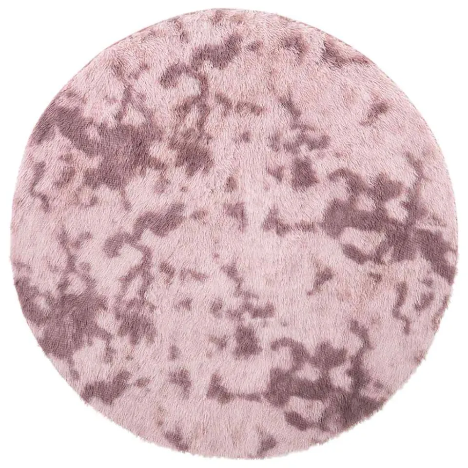 vidaXL Hoogpolig vloerkleed NAVARRA 120x120 cm polyester stoffig roze