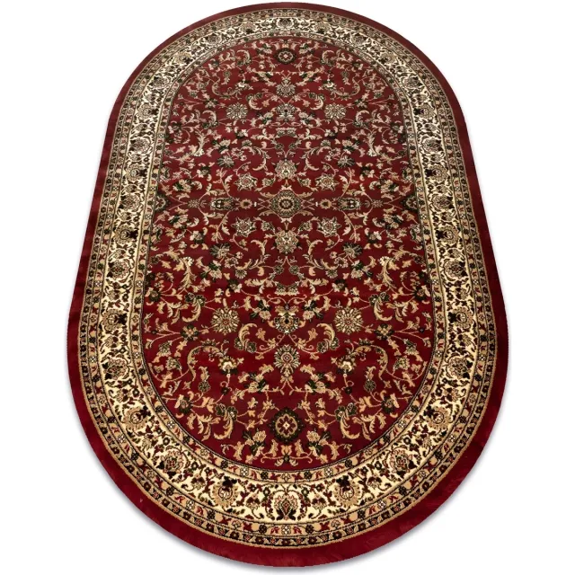 RUGSX Kleden Rugsx Tapijt ROYAL ADR Ovaal patroon 1745 kastanjebrui 150x250 cm Bordeau