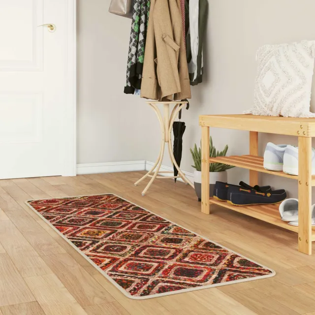 vidaXL Vloerkleedloper MARSA Meerkleurig 50 x 150 cm Polyester en PVC, foto 2