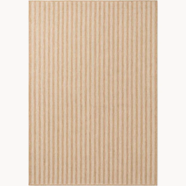 Ted Baker Laagpolig in- & outdoor vloerkleed Linley Bruin, Wit