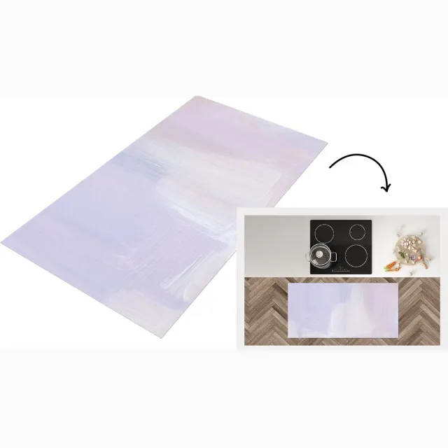 KitchenYeah Keukenloper - Loper keuken - Pastel - Verf - Design - Keukenloper vinyl Multicolor