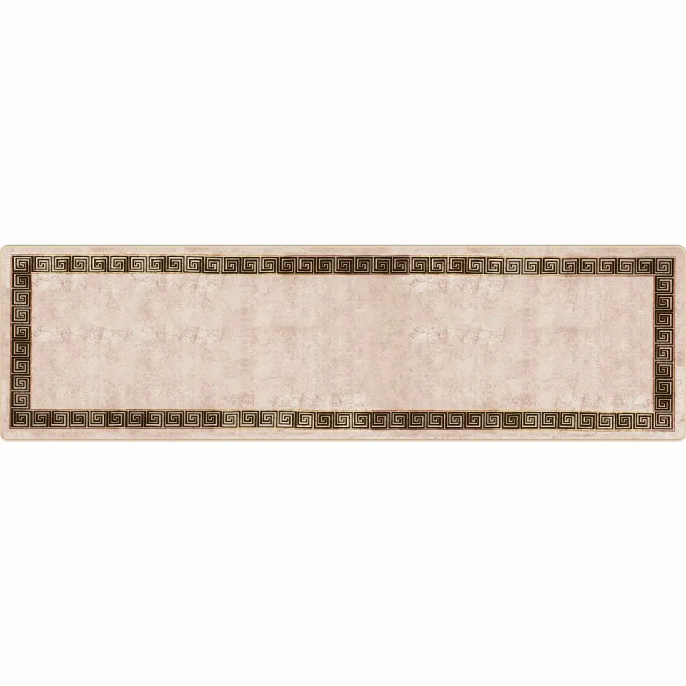 vidaXL Vloerkleedloper MARSA Beige en zwart 100 x 350 cm