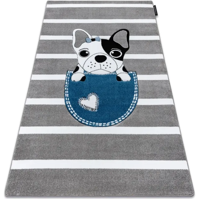 RUGSX Kleden Rugsx Tapijt PETIT BULLDOG HOND grijskleuring 200x290 cm