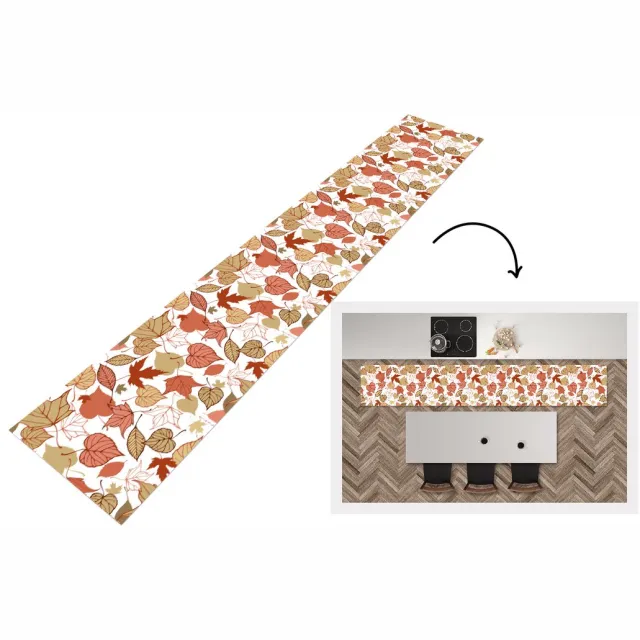 KitchenYeah Keukenloper - Keukenmat - Patronen - Bladeren - Herfst - Keuken vloerkleed Multicolor