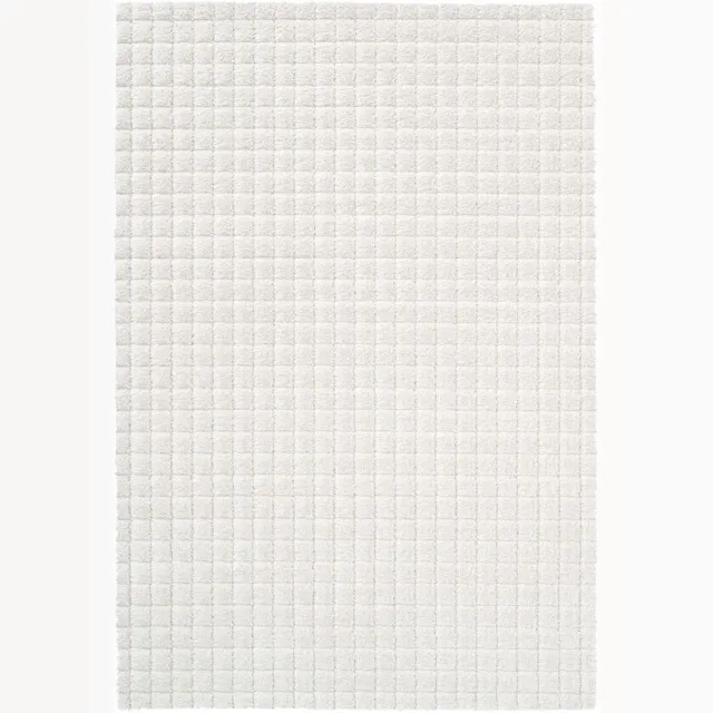 Drawer Rugsman Kyoto 014.0010.6161 Vloerkleed - 200 x 290 cm - Ivoor - Rechthoekig - Polyester - Woonkamer - Geometrisch - Shaggy - Hoogpolig, Scandinavisch, Modern
