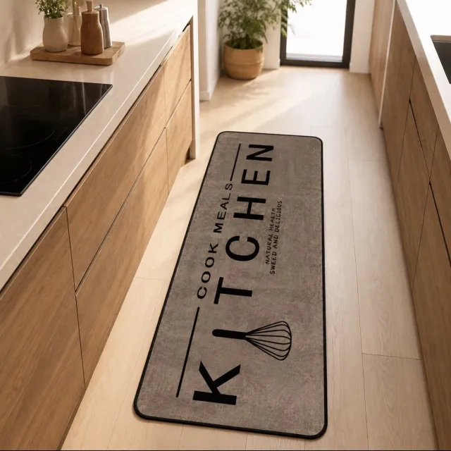 La Sheba Keukenloper Kitchen - Beige - 60x180 cm - Vloerkleden - Keuken Tapijt - Keukenmat - Loper Tapijt - Loper Vloerkleed