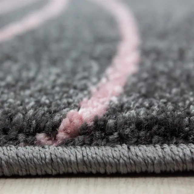 Ayyildiz Kinderkleed, sterrenmotief, roze, kinderkamerkleed, jute achterkant, afmeting