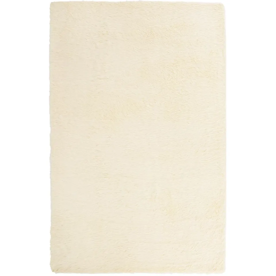 vidaXL Hoogpolig vloerkleed NAVARRA 130x200 cm polyester crèmekleurig, foto 3