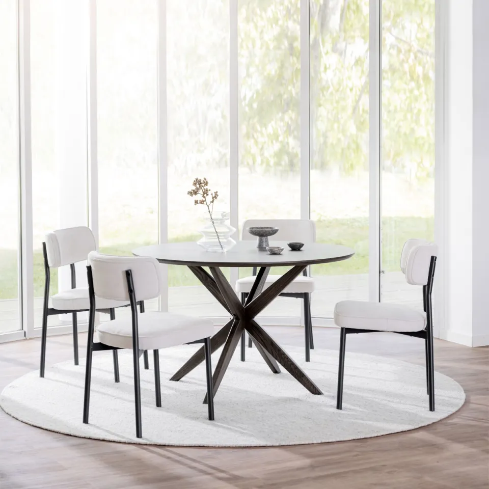 Rowico Home Auckland rond vloerkleed lichtgrijs - Ø 250 cm grijs, foto 2