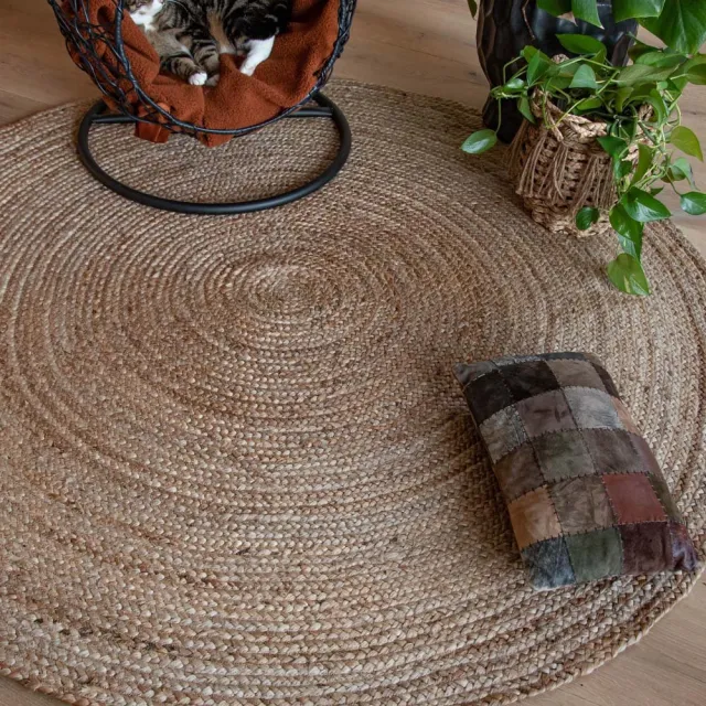 Folkways Jute vloerkleed rond - Aime naturel 240