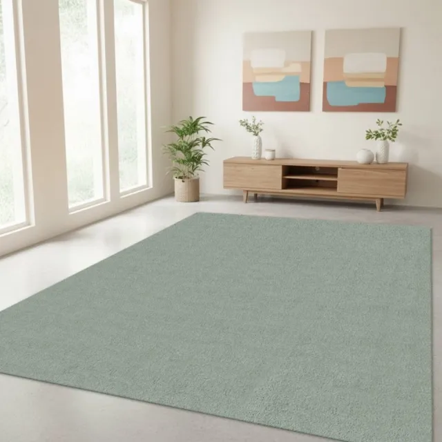 TapisTrend Designer tapijt Groen 200x280 cm Modern, effen vloerkleed met een zacht oppervlak en dichte pool voor de woonkamer, slaapkamer en ontspanningsruimte