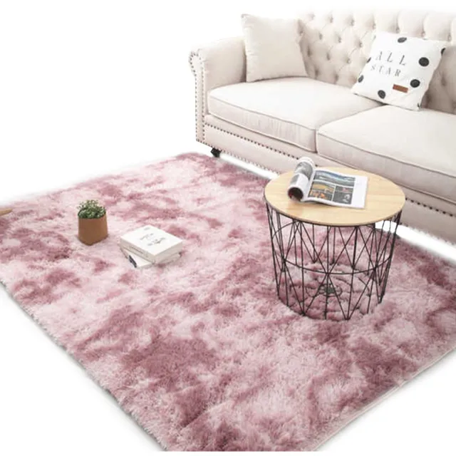 Happyment Zacht fluffy vloerkleed - Hoogpolig tapijt - Roze 160x230cm - Wasbaar - Woonkamer, slaapkamer, kinderkamer