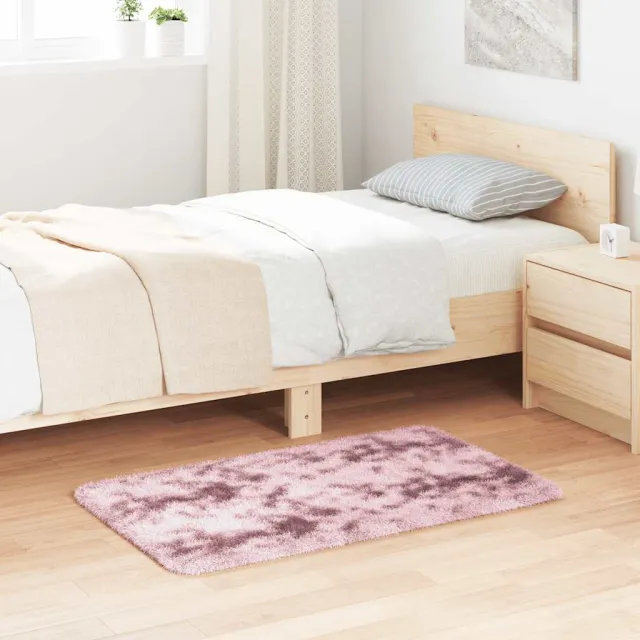 vidaXL Hoogpolig vloerkleed NAVARRA 60x100 cm polyester stoffig roze