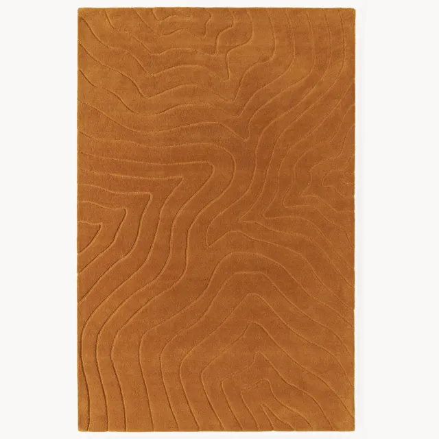 Westwing Collection Handgetuft wollen vloerkleed Aaron Geel