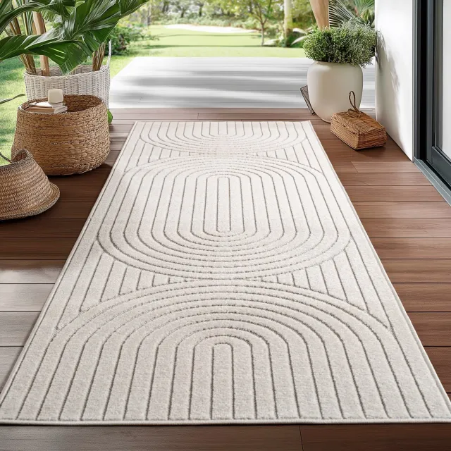 Moonay Zenji Aira - Vloerkleed laagpolig - Japandi - Crème - 200 x 290 cm