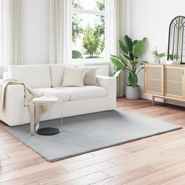 vidaXL Antislip vloerkleed van imitatie konijnenbont OLITE Grijs, foto 2