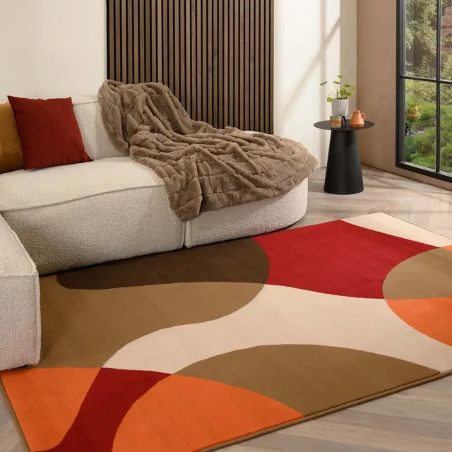 Tapeso Abstract vloerkleed - Ease Nova terra