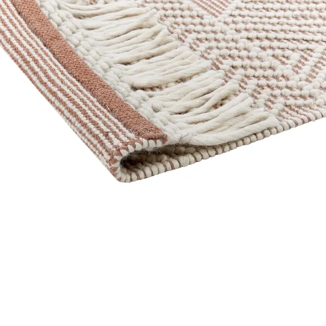 Beliani KESTEL - Modern vloerkleed - Beige - Wol