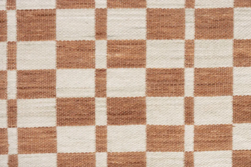 Zuiver Checker vloerkleed terra beige, foto 8