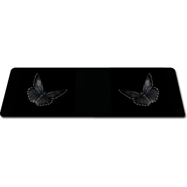 IFC Papillon Papillon Keukenmat - De Dikke Keukenloper - 180x52 cm - Vlinder Zwart-wit Vlinders