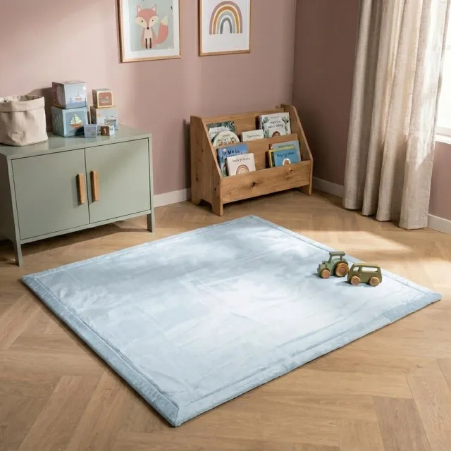 Little Olly Vierkante speelmat - Jip Blauw | Wasbaar - 150x150cm