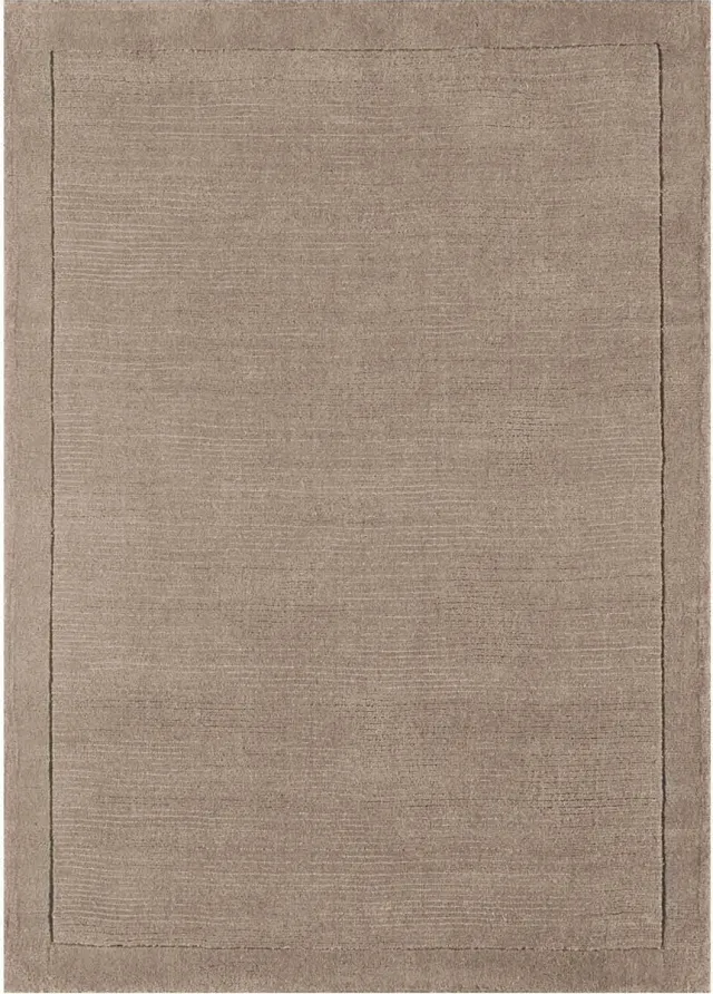 easy living York-Rug-Taupe Vloerkleed - 160x230 - Rechthoek - Laagpolig Tapijt - Klassiek - Taupe