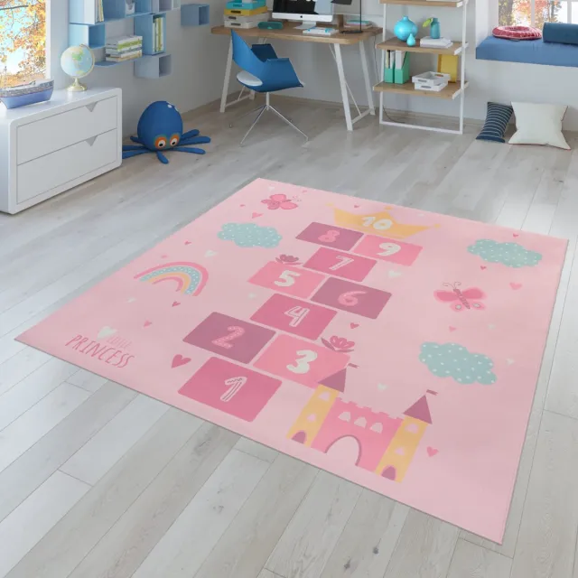 TT Home Kinderkamer tapijt tapijt kinderkamer tapijt antislip hart wolk vlinder Rechthoek Rechthoek Roze, foto 3