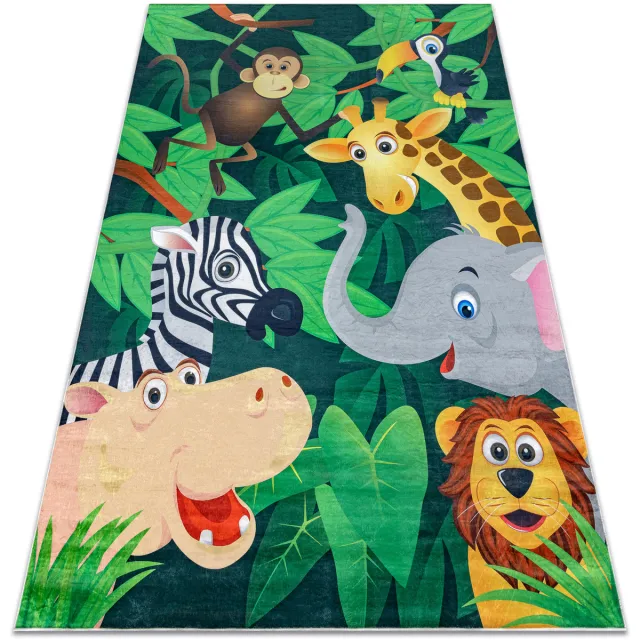 RUGSX Kleden Rugsx BAMBINO 2705 tapijt wasbaar Dieren, Afrika voor 200x290 cm Groen