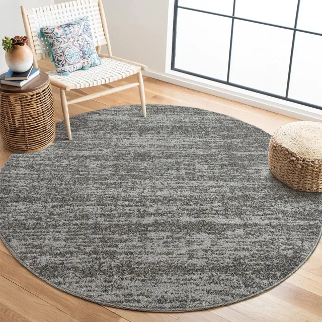 Muratap Relax Oslo - Laagpolig Effen Vloerkleed - Rond - Modern Tapijt - Grijs- 150 CM Ø