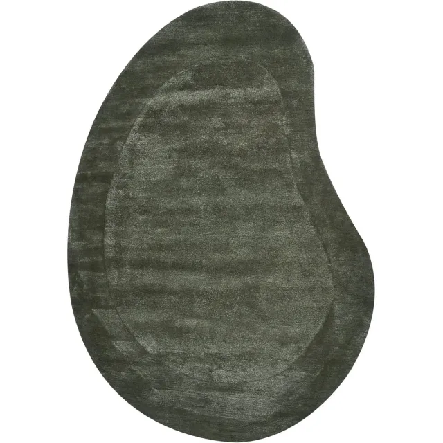 Beliani MASSO - Vloerkleed - Donkergroen - Viscose