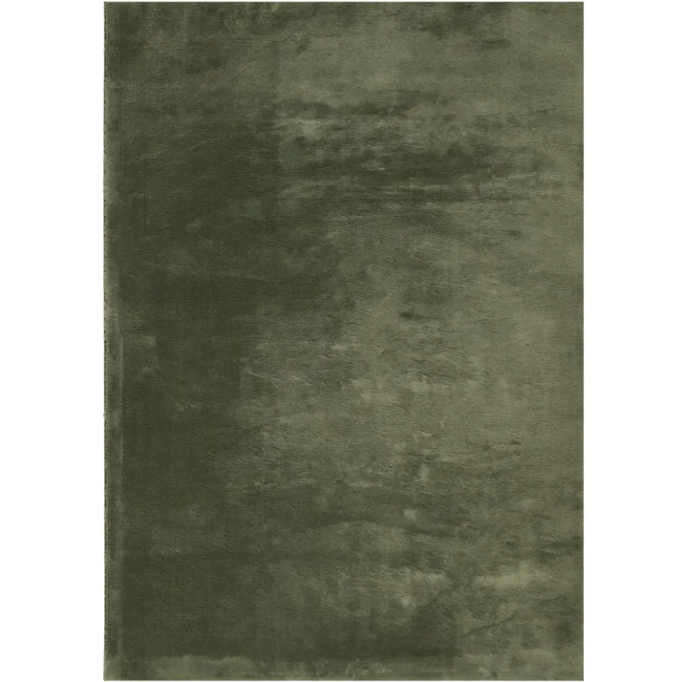 vidaXL Rug HUARTE Green 140 x 200 cm 100% Polyester Plat, foto 3