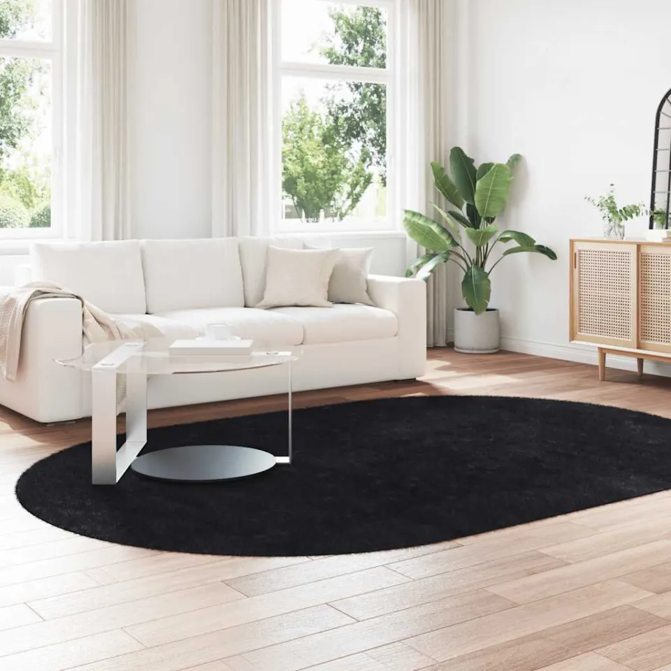 vidaXL Hoogpolig vloerkleed NAVARRA 300x200 cm polyester zwart, foto 2