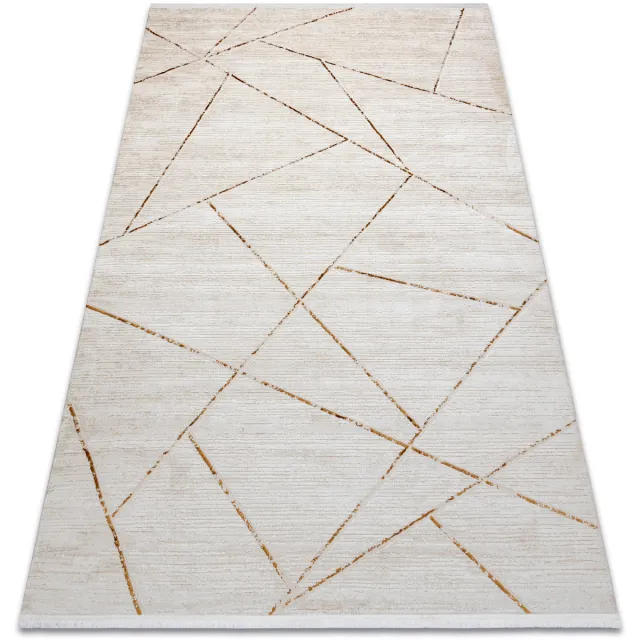 RUGSX Kleden Rugsx Modern tapijt DUKE 51557 crème / goud 240x330 cm Beige