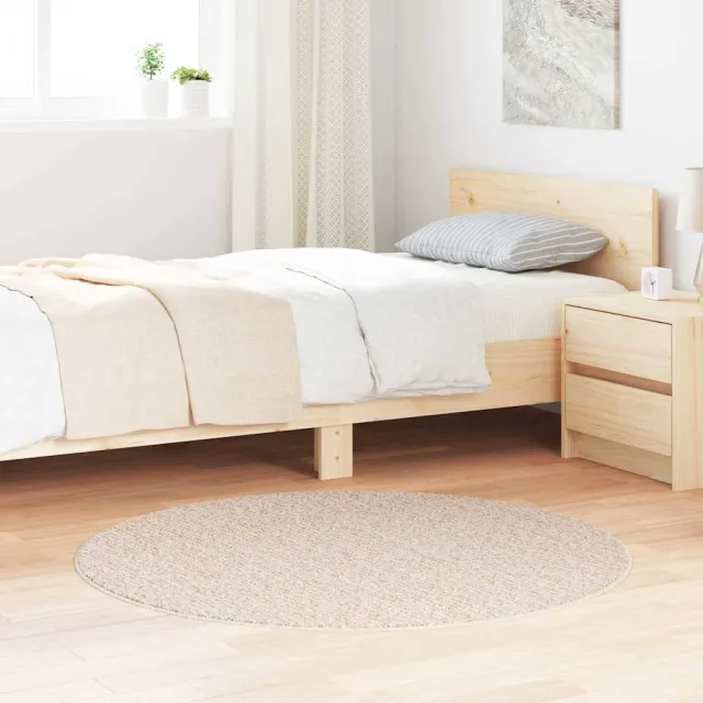 vidaXL Antislip Shaggy Tapijt Crèmekleurig 120 x 120 cm PP