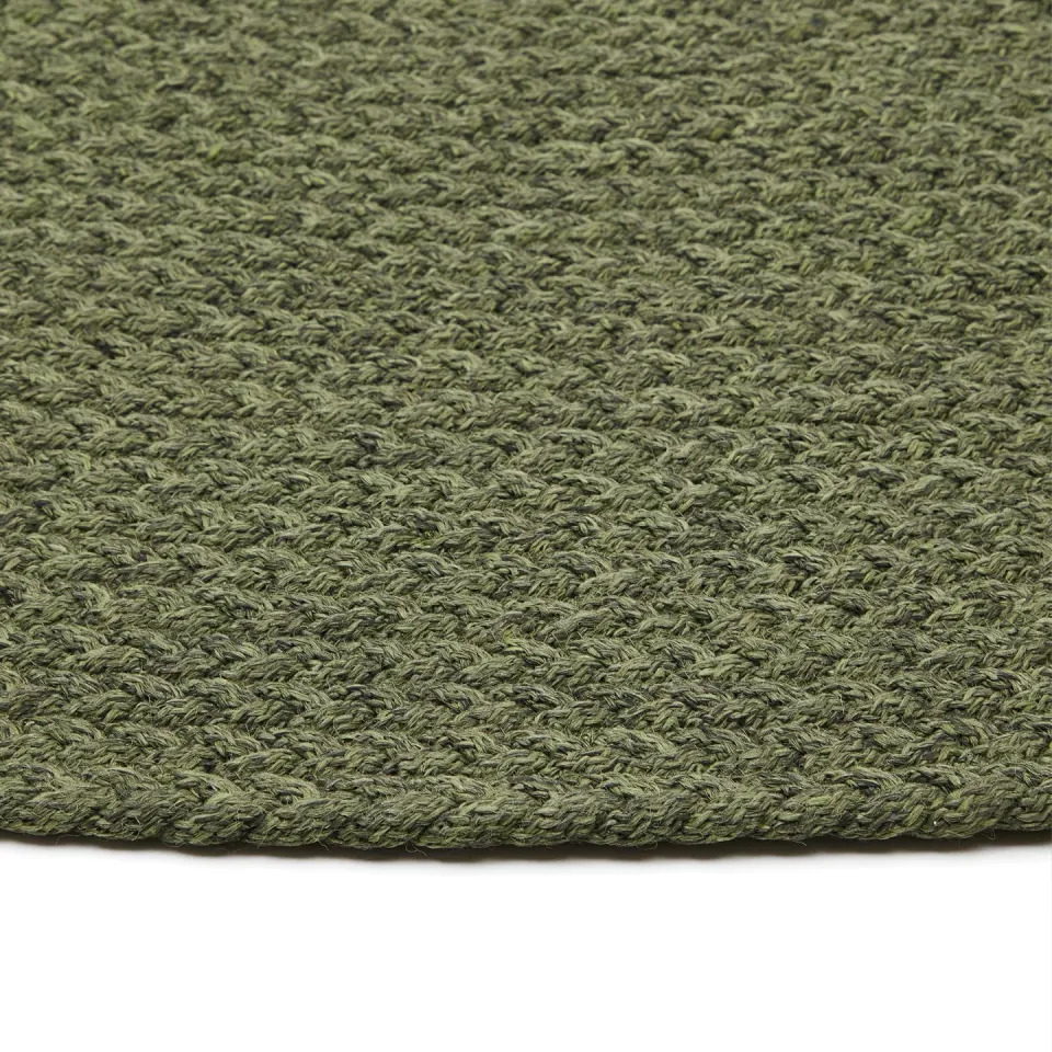 Kave Home Rond Vloerkleed 'Despas' 200cm, kleur Donkergroen, foto 3