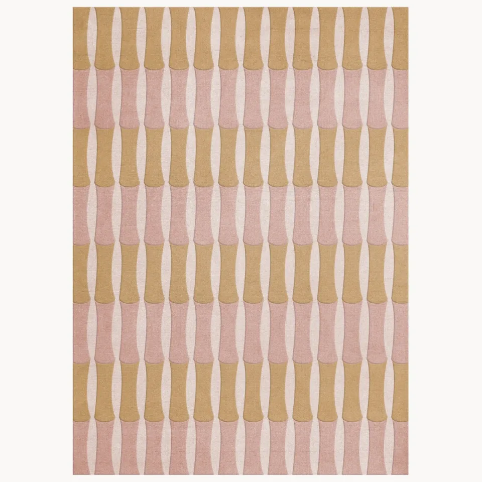 Layered Alice Crawley Bamboo Forrest Rose - 200 X 300 cm Roze; Geel