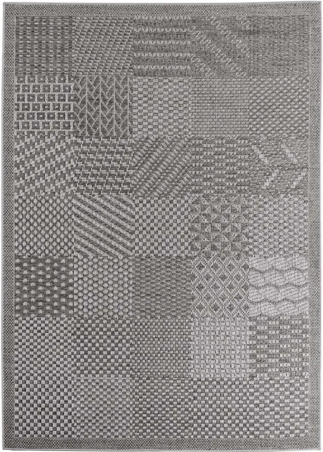 TrueWeave Buitenkleed - Alvra Tile grijs 120x170
