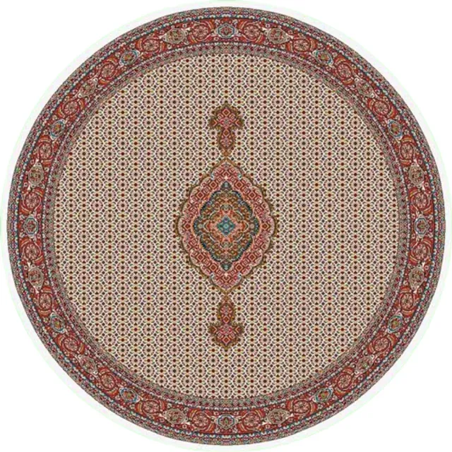 SusaStyle OUTLET - Perzisch Vloerkleed – Riz Mahi Cream – Rond – Tapijt 150 cm creme