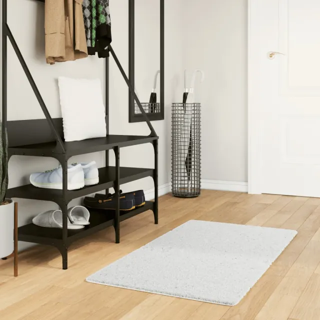 vidaXL Vloerkleed OVIEDO laagpolig 60x110 cm grijs