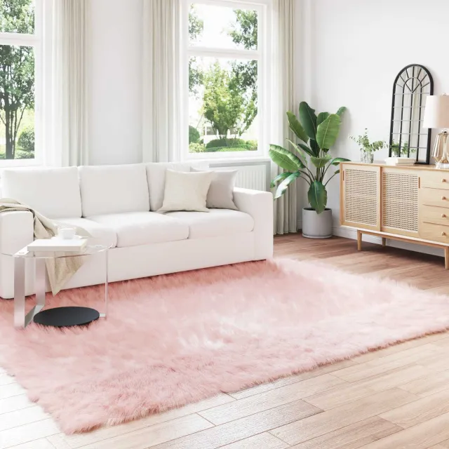 vidaXL Tapijt van imitatie TAFALLA Roze 240 x 340 cm Polyester, foto 2
