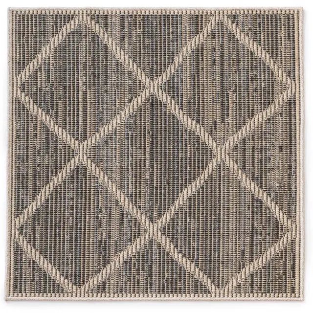 Boho&me Vierkant jute buitenkleed - Sunny naturel 150x150
