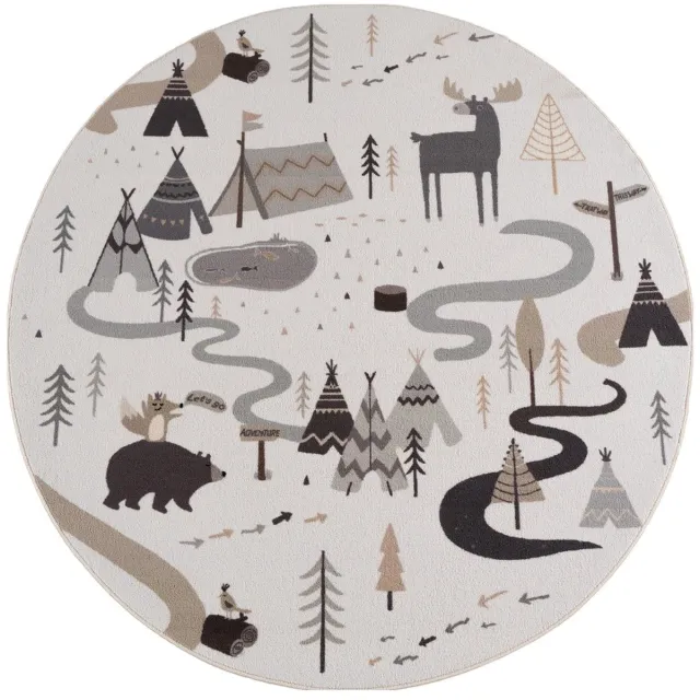 Dutch XXL Rond Speelkleed | Coco | Camping | Crème