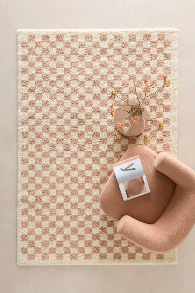 NOUS Living Teun vloerkleed crème roze, foto 2