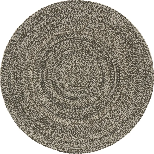 Pergamon Natuurvezelkleed Handgemaakt Jute Kaya Rond Grijs Beige