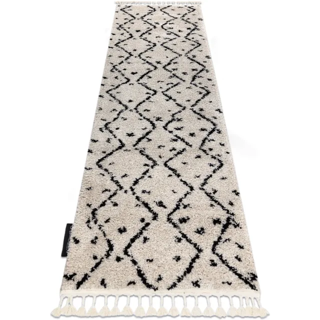 RUGSX Kleden Rugsx Tapijt, Vloerbekleding BERBER TETUAN B751 zigzag , 70x200 cm Beige
