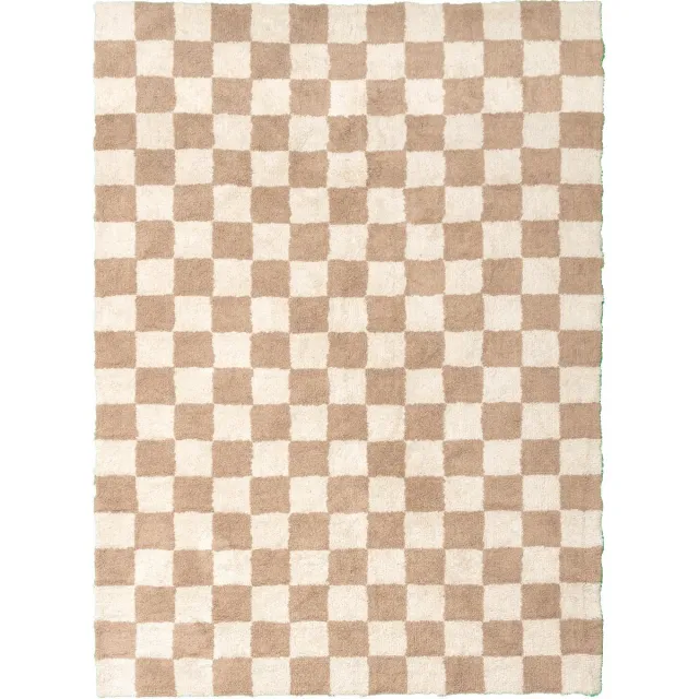 Fraai Retro vloerkleed - Gambit Beige/Wit - 80x150cm