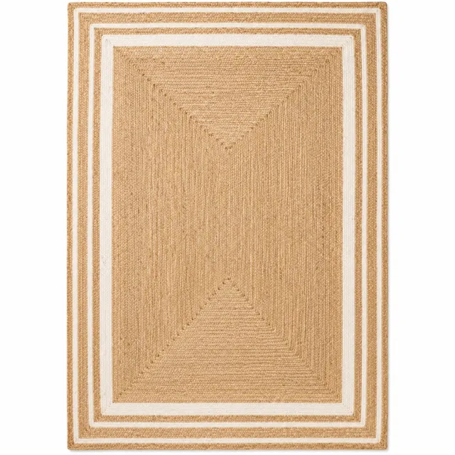 Hanse Home Luxe Dik Rechthoekig Jute Vloerkleed 80x150 cm - Natuurlijk Jute Kleed - Dikke Uitvoering voor Sfeer, Comfort en Duurzaamheid - Limited Edition natuurlijk goudkleurig ivoor